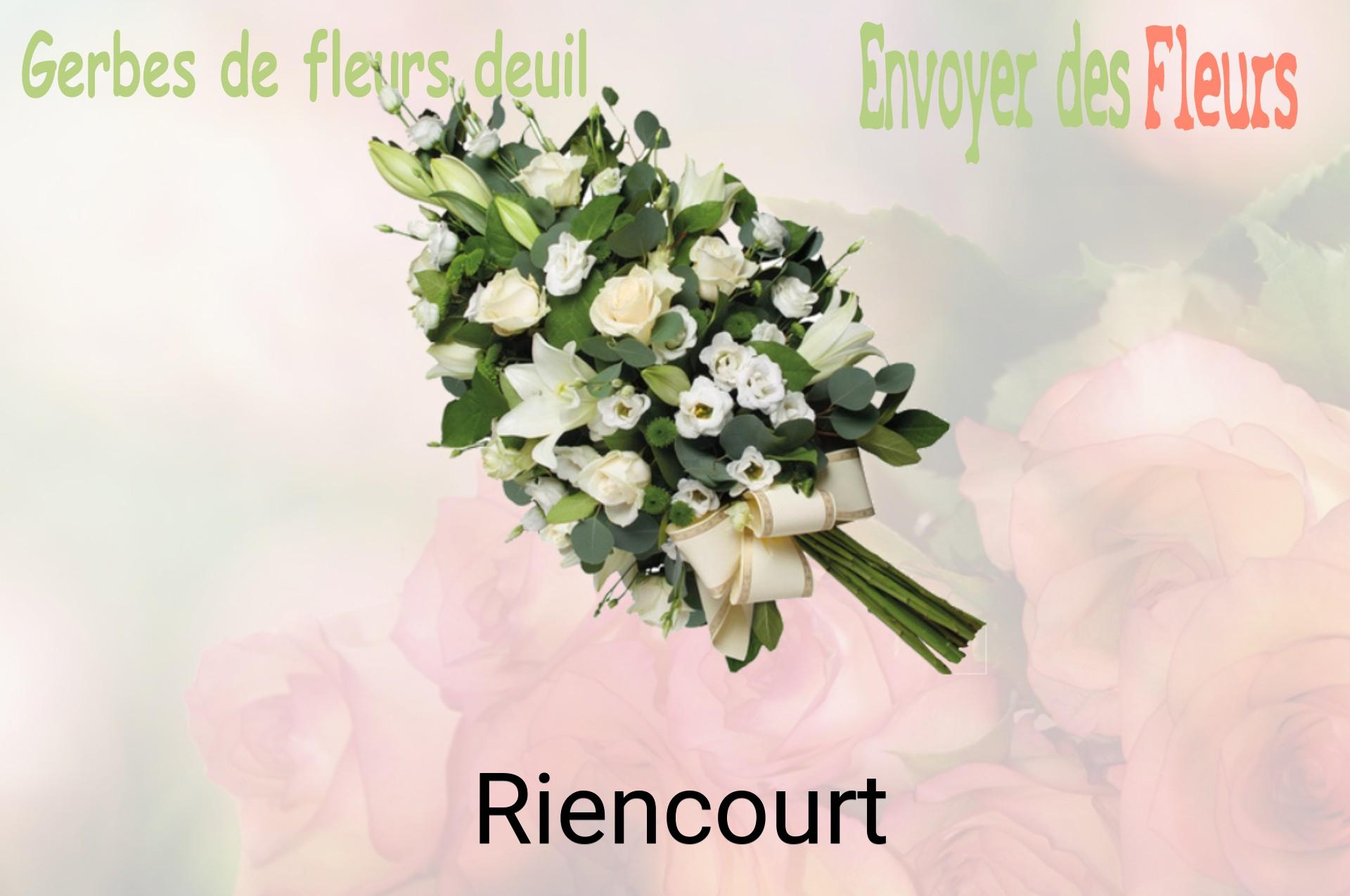 Gerbe de fleurs de deuil livrée à Riencourt